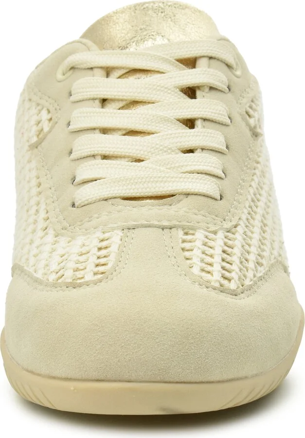 Crochet Trim Metallic Low Top Sneaker - Image 3