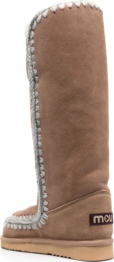 Crochet-Trim Suede Boots - Image 3