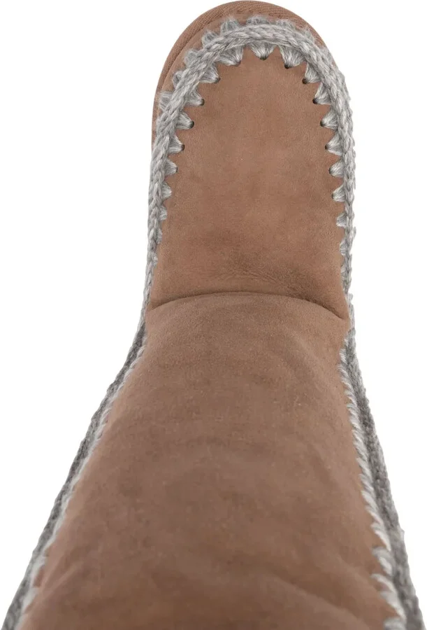 Crochet-Trim Suede Boots - Image 4
