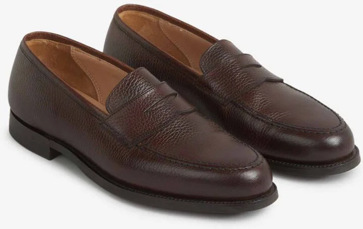 Crockett & Jones Grained Leather Loafers - Image 2