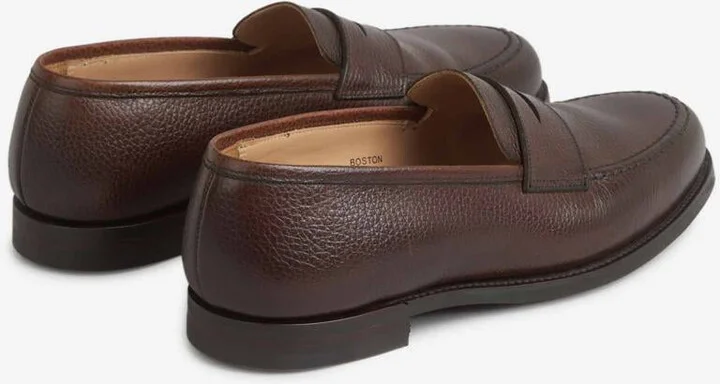 Crockett & Jones Grained Leather Loafers - Image 3