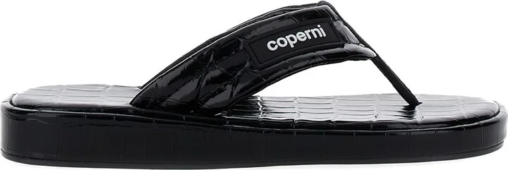 Croco Branded Flip Flop