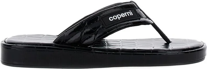 Croco Branded Flip Flop