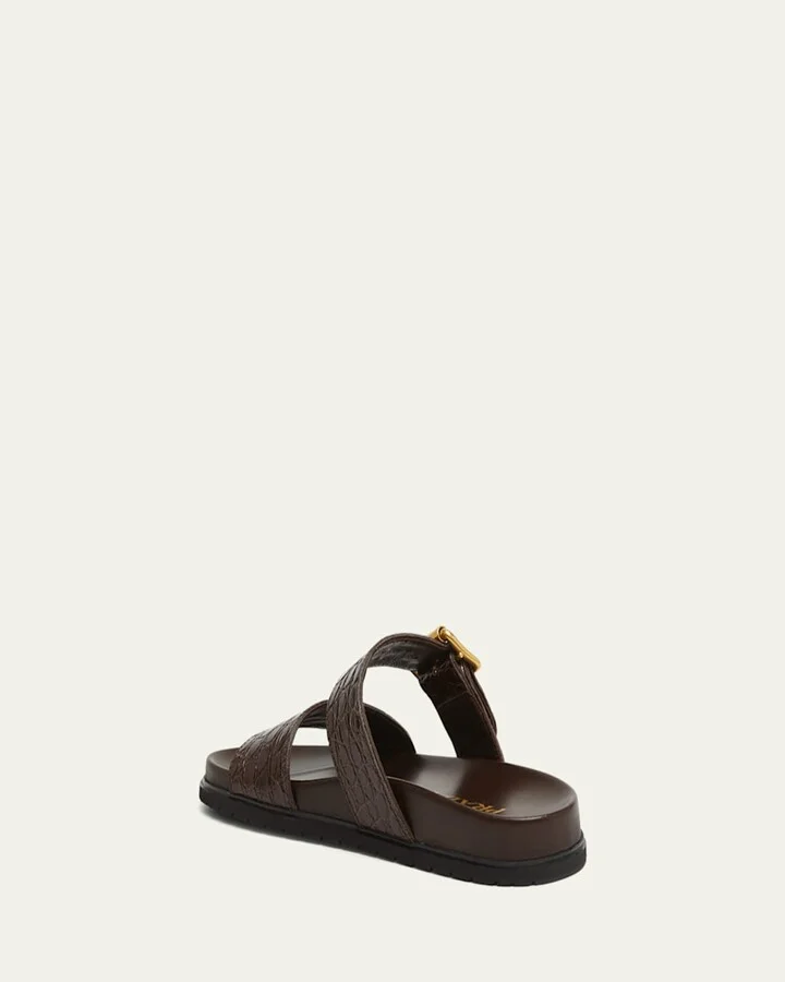 Croco Buckle Dual-Band Comfort Sandals - Image 4