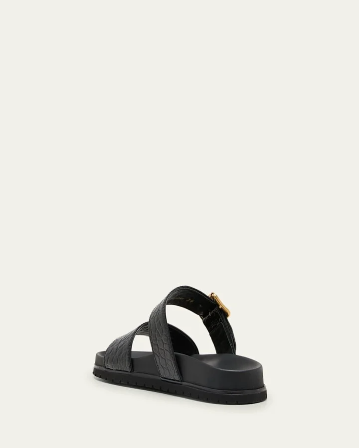 Croco Buckle Dual-Band Comfort Sandals - Image 6