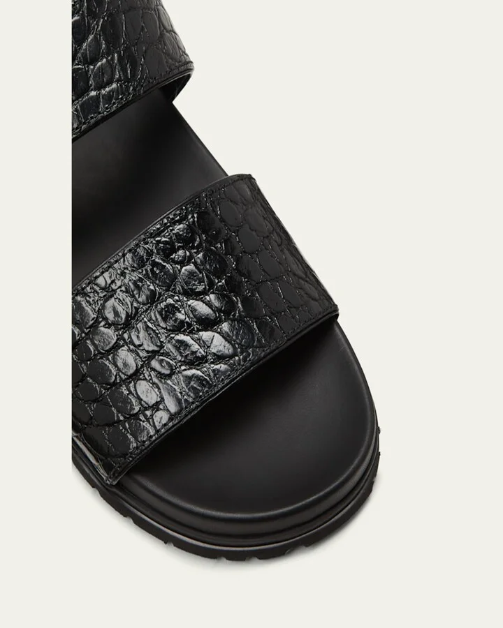 Croco Buckle Dual-Band Comfort Sandals - Image 7
