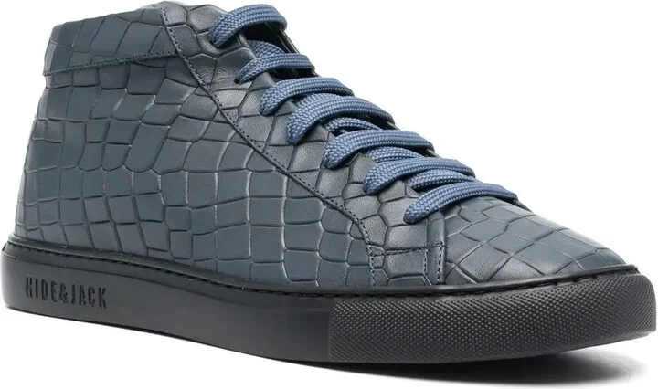 Croco-Embossed High-Top Sneakers - Image 2