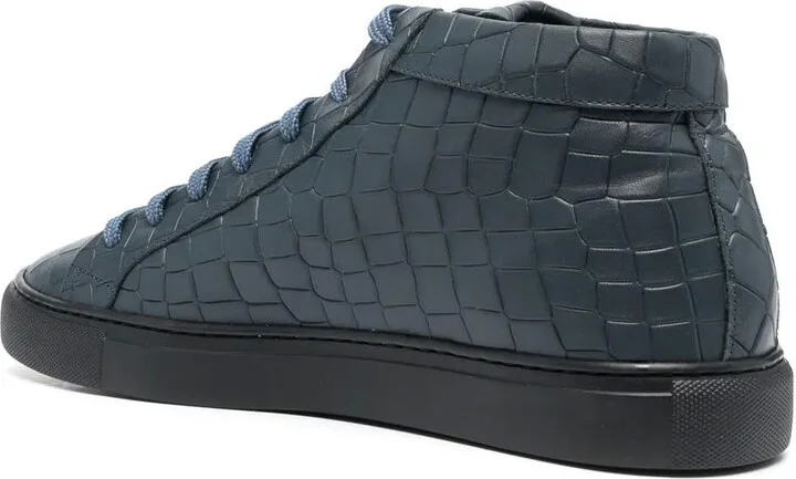 Croco-Embossed High-Top Sneakers - Image 3