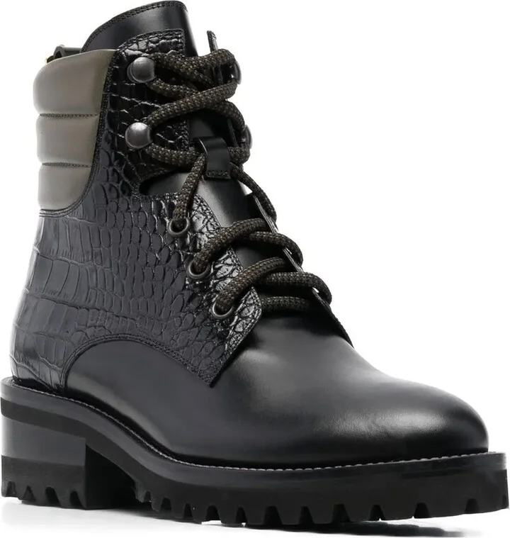 Croco-Embossed Panel Boots - Image 2