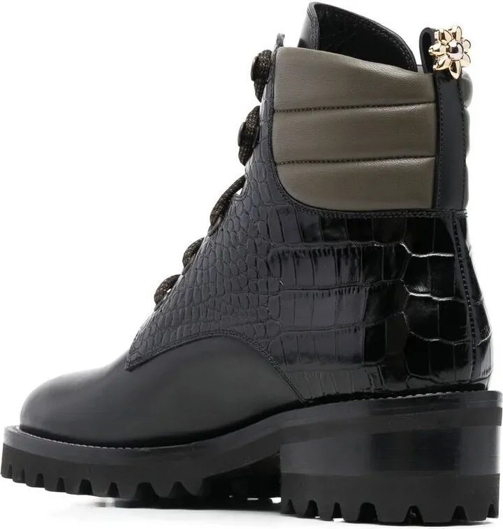 Croco-Embossed Panel Boots - Image 3