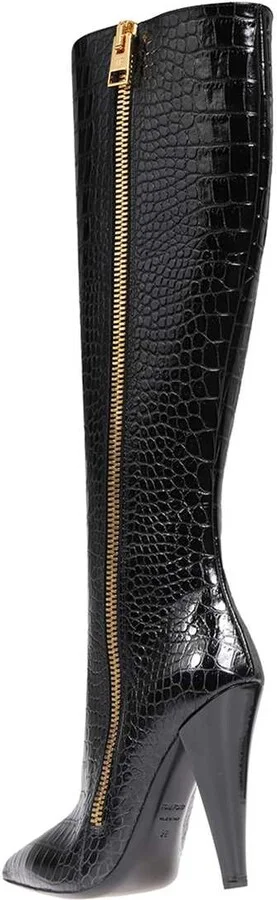 Croco-print Leather Boots - Image 3