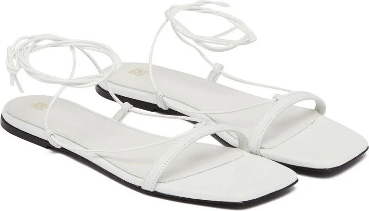 Croco Tie Single-toe Strap Sandals - Image 2