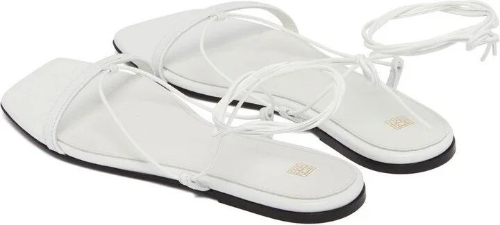 Croco Tie Single-toe Strap Sandals - Image 3