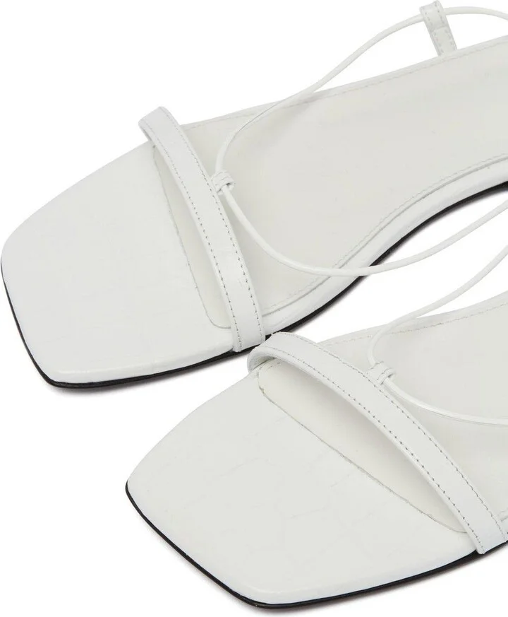 Croco Tie Single-toe Strap Sandals - Image 5