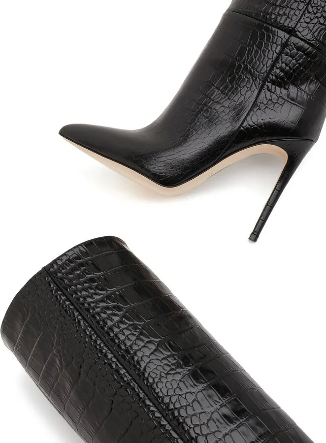 Crocodile-Effect 105mm Knee-Length Boots - Image 4