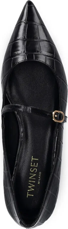 Crocodile-Effect Ballet Flats - Image 4