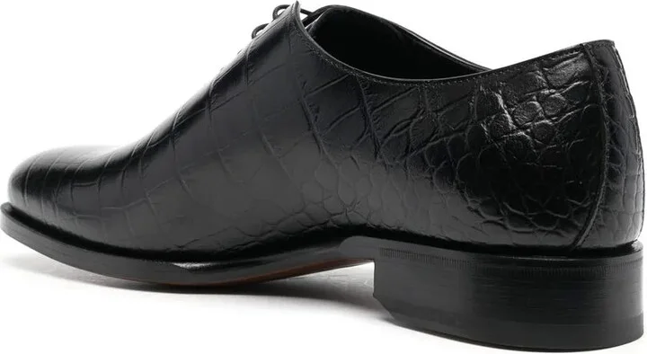 Crocodile-Effect Lace-Up Shoes - Image 3