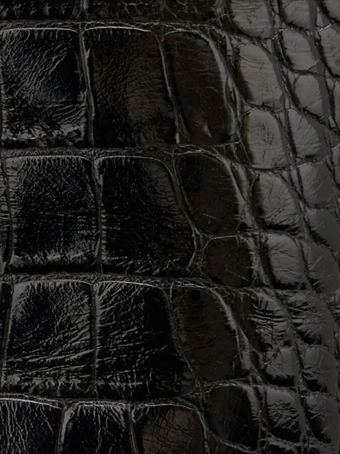 Crocodile-Effect Leather Boots - Image 5