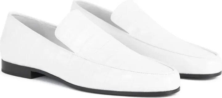 Crocodile-Effect Leather Loafers - Image 2
