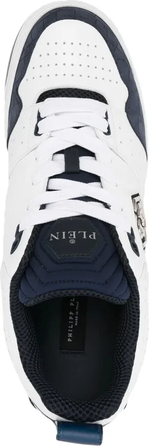 Crocodile-Effect Leather Sneakers - Image 4
