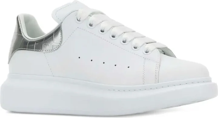 Crocodile-Effect Leather Sneakers - Image 2