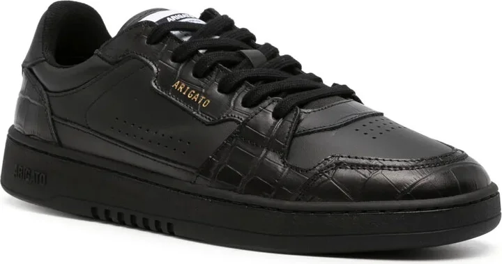 Crocodile-Effect Leather Sneakers - Image 2
