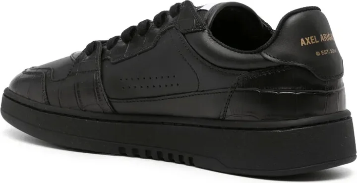 Crocodile-Effect Leather Sneakers - Image 3