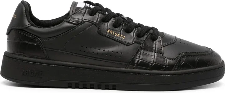 Crocodile-Effect Leather Sneakers
