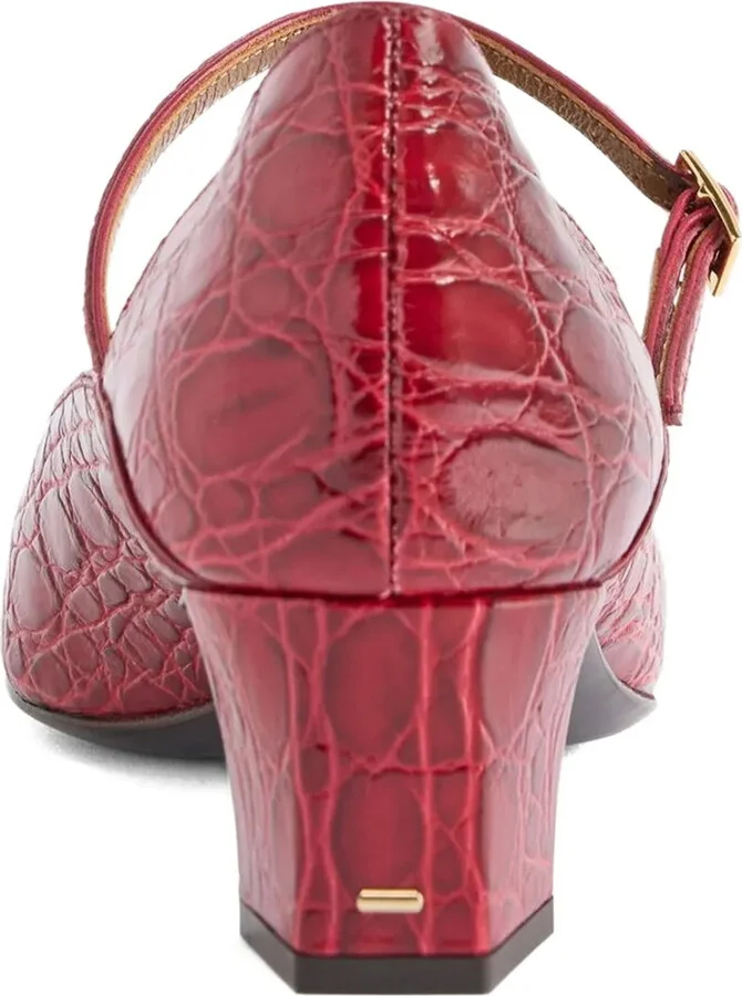 crocodile-effect Mary Jane pumps - Image 2