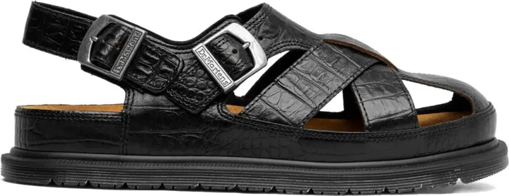 Crocodile-Effect Sandals