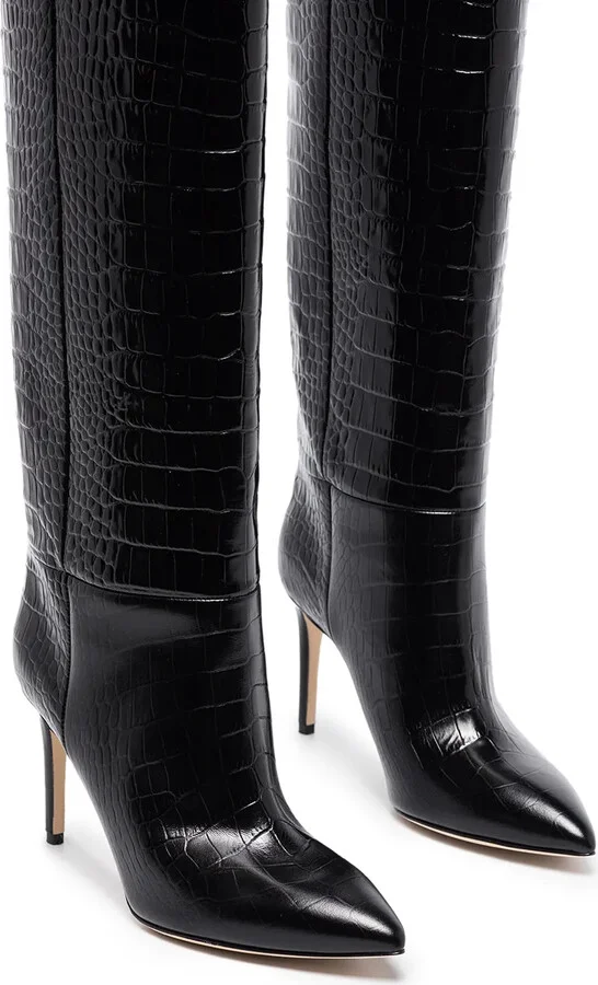 Crocodile-Embossed Boots - Image 4