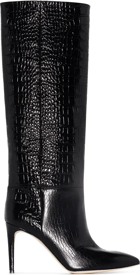 Crocodile-Embossed Boots