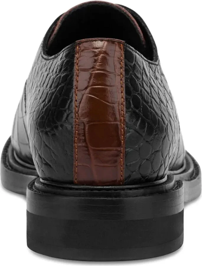 Crocodile-Embossed Derby Shoes - Image 3