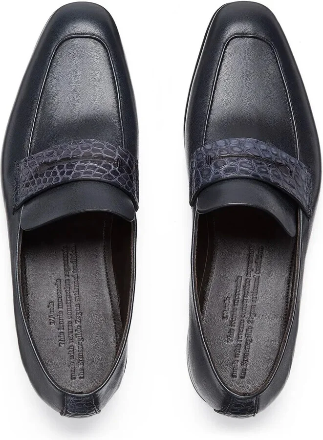Crocodile-Embossed Detail Loafers - Image 3