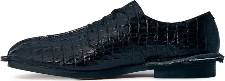 Crocodile-Embossed Lace-Up Shoes - Image 3