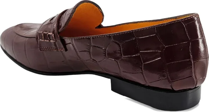 Crocodile-Embossed Loafers - Image 4