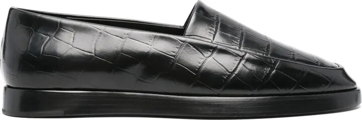 Crocodile-Embossed Loafers