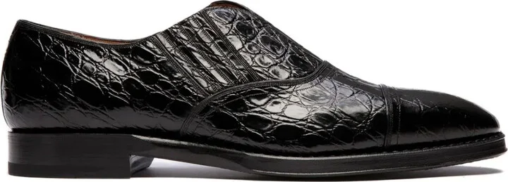 Crocodile-Embossed Loafers