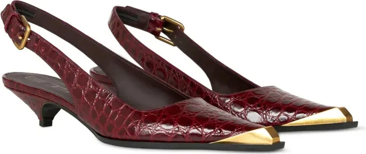 Crocodile-Embossed Pumps - Image 2