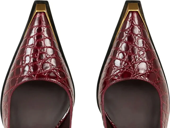 Crocodile-Embossed Pumps - Image 3