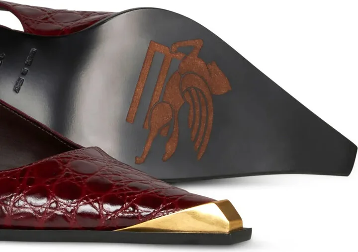 Crocodile-Embossed Pumps - Image 4