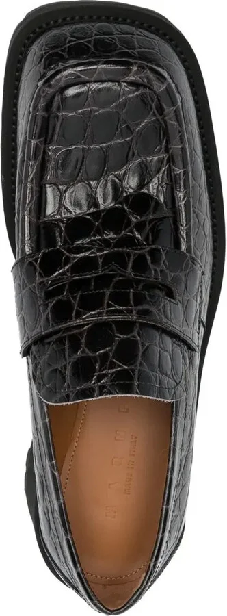 Crocodille-Effect Chunky Loafers - Image 4