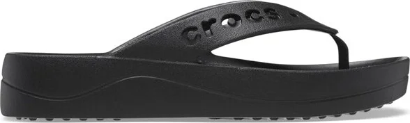 Crocs Adult Baya Flip Flop Platform Sandals, Black, W6