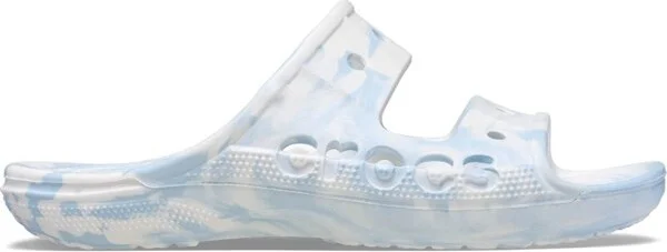 Crocs Adult Baya Marbled Sandals, White/Multi, W10/M8
