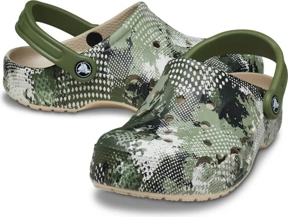 Crocs Adult Baya Seasonal Printed Clogs, Cobblestone, W8/M6 - Image 2