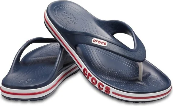 Crocs Adult Bayaband Flip Flop Sandals, Black/White, M12 - Image 3