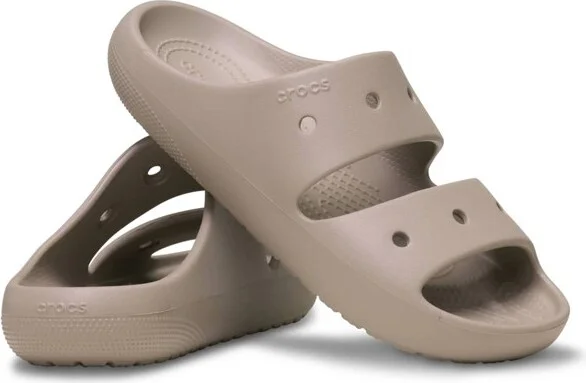Crocs Adult Classic Sandals 2.0, Taupe, W11/M9 - Image 2