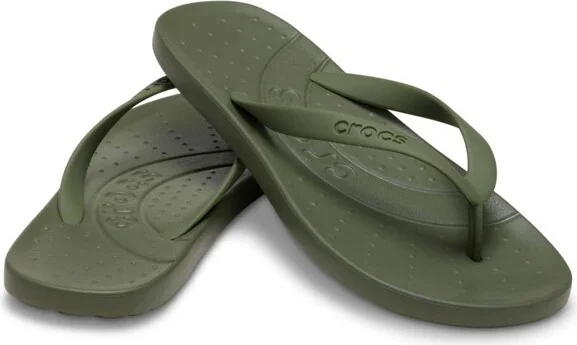 Crocs Adult Flip Flop Summer Sandals, Army Green, W8/M6 - Image 2