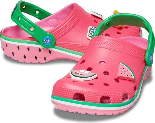 Crocs Adult Jolly Rancher Classic Clogs, Pink Lemonade, W6/M4 - Image 2