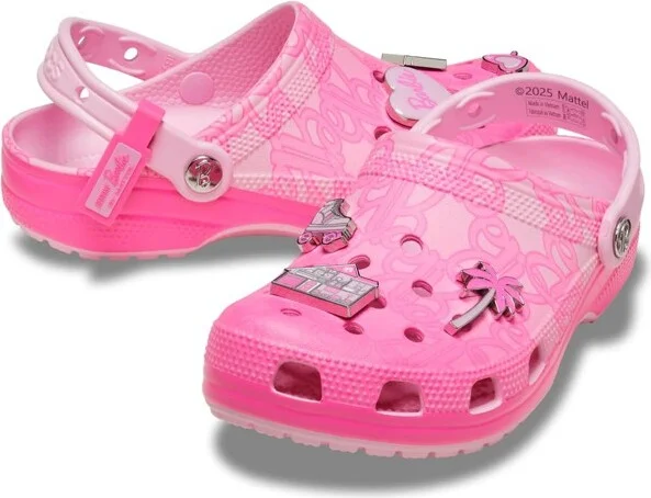 Crocs Adult Mattel Pink Barbie Classic Clogs, Multi, W8/M6 - Image 2